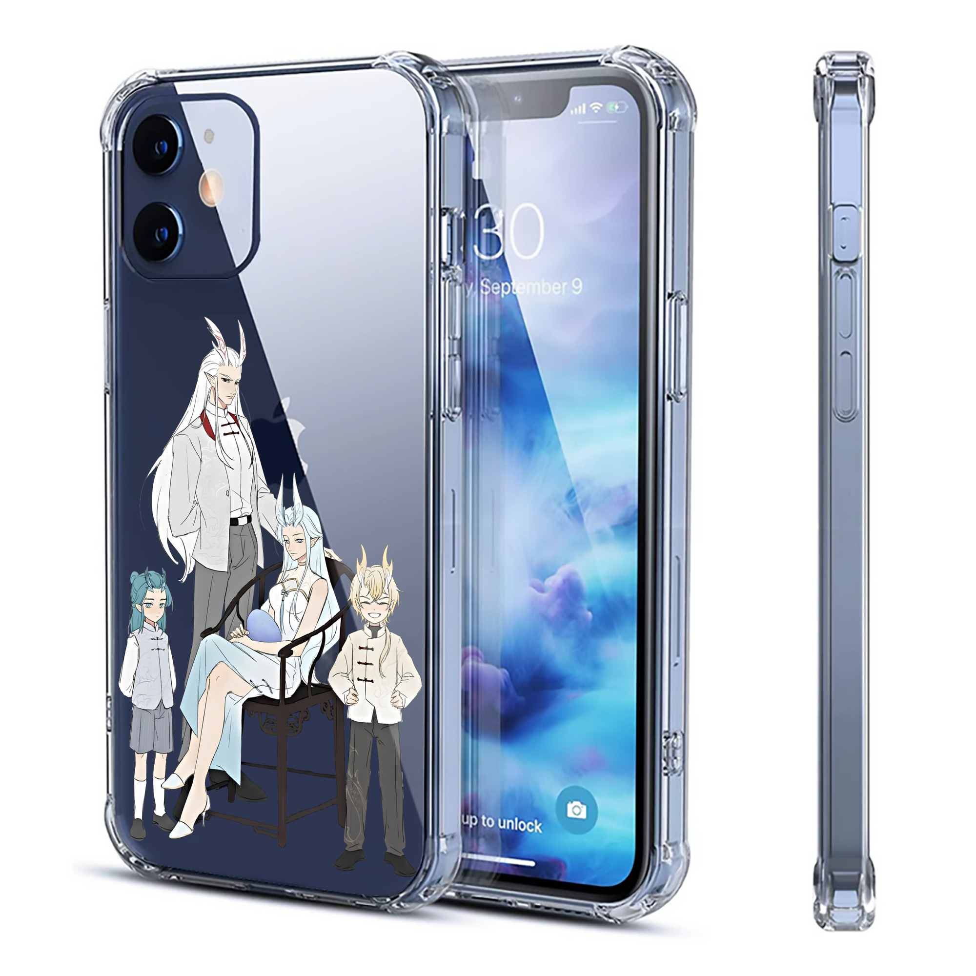 （画像用） Ne Zha 2 ナタ 魔童の大暴れ 【iPhone 12シリーズ対応】透明スマホケース（クリアソフトケース）